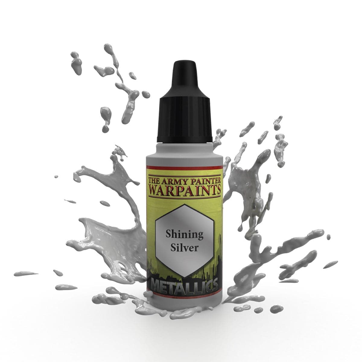 The Army Painter | Metallics | Shining Silver Acrylic Paint 18ml