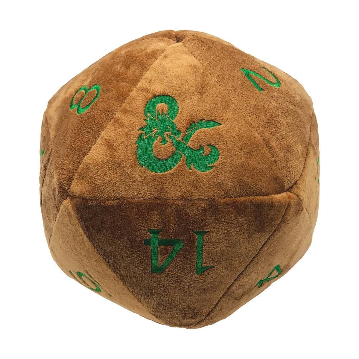 Dungeons & Dragons | Jumbo D20 Dice Plush | Feywild Copper & Green