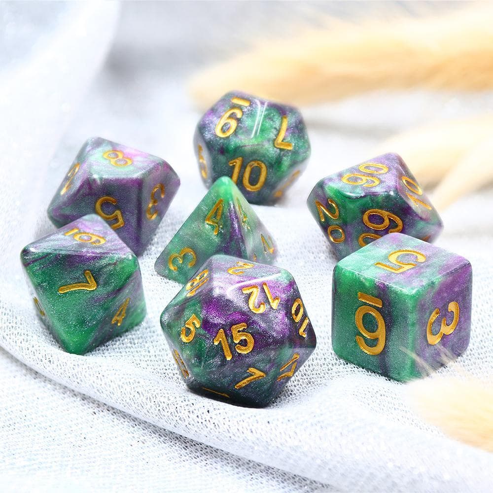 RPG Dice | "Faerie Banquet" | Set of 7
