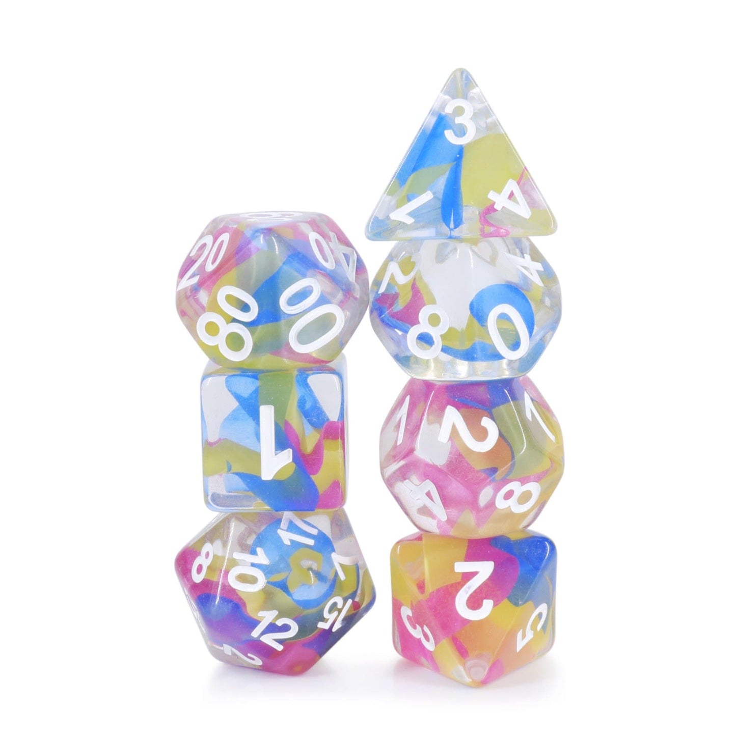RPG Dice | "Dancing Ribbon" | Set of 7