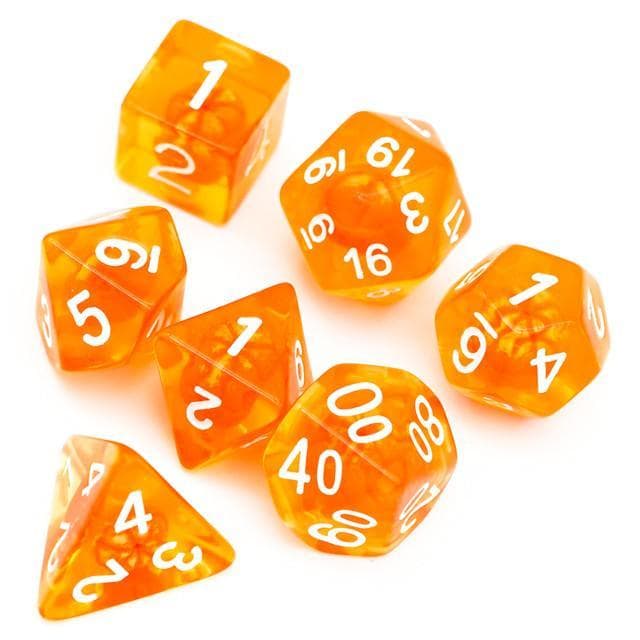 RPG Dice | "Tangerine" | Set of 7