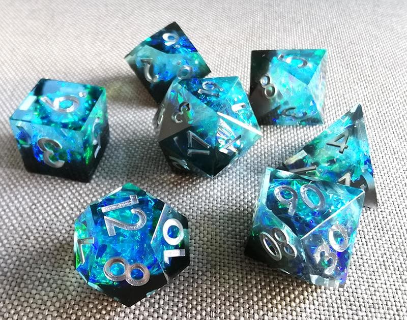 RPG Dice | "Light of the World" (Sharp Edged) | Set of 7