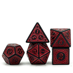 RPG Dice | "Red Alchemy" | Set of 7