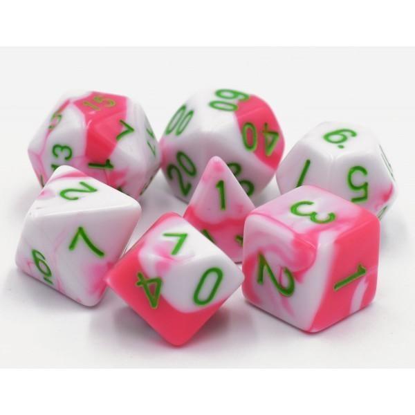 Polyhedral Dice Set | Acrylic | "Candy Bite" | Set of 7 (D0059)
