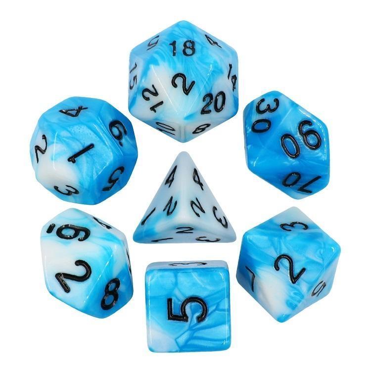 Polyhedral Dice Set | Acrylic | Spearmint Fresh | Set of 7 (D0037)