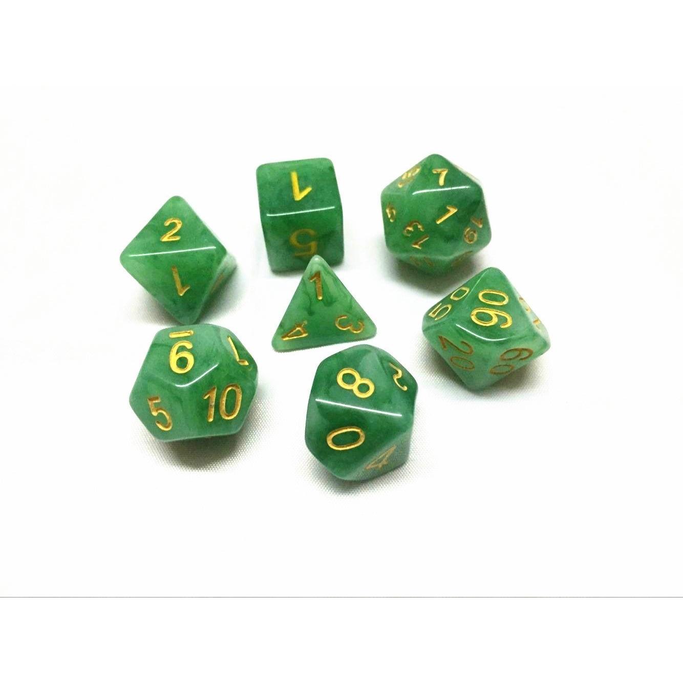 RPG Dice | Green "Jungle Jade" | Set of 7