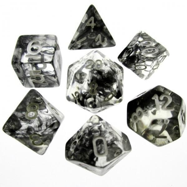 RPG Dice | "Blood Alchemy" Black | Set of 7
