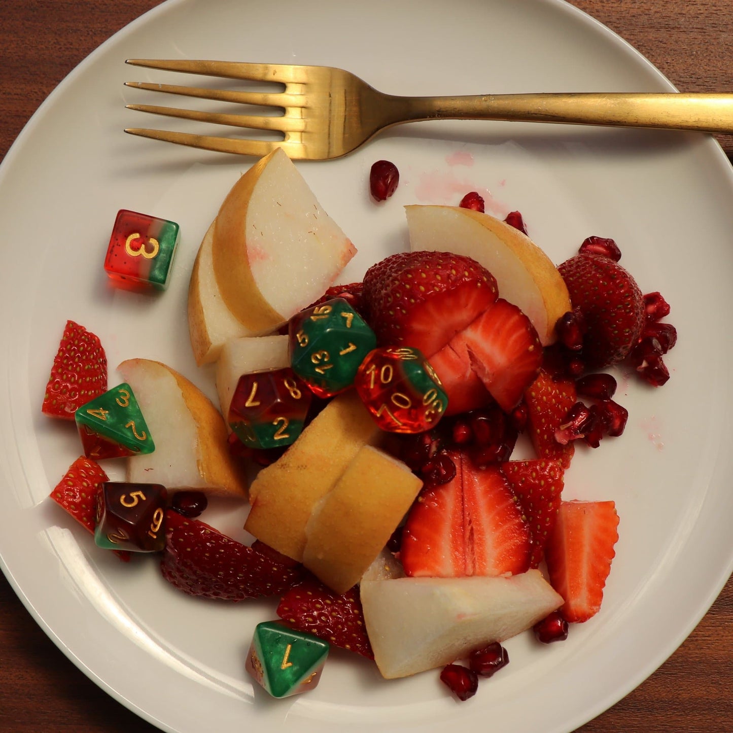 RPG Dice 7 Set - Layer Watermelon