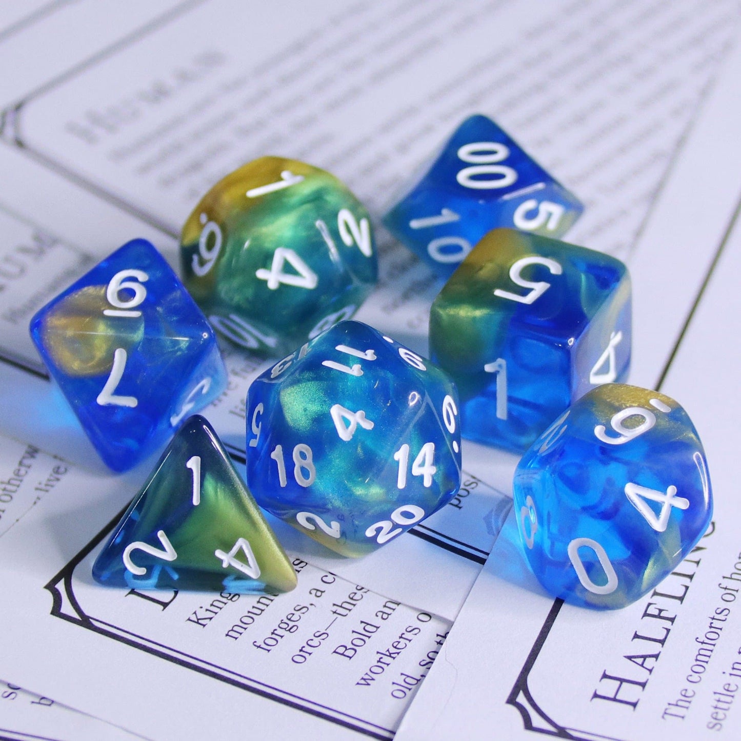 RPG Dice | "Night Sky" | Set of 7