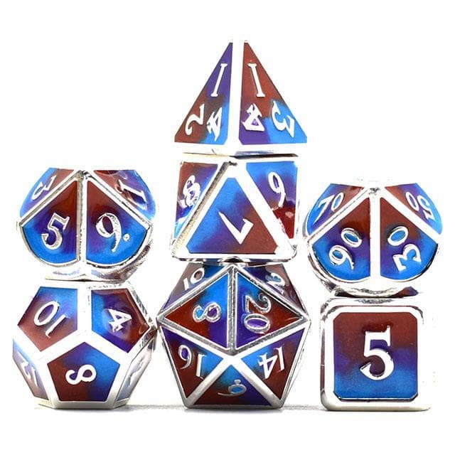 Metal Dice | "Jaws" Enamel | Set of 7