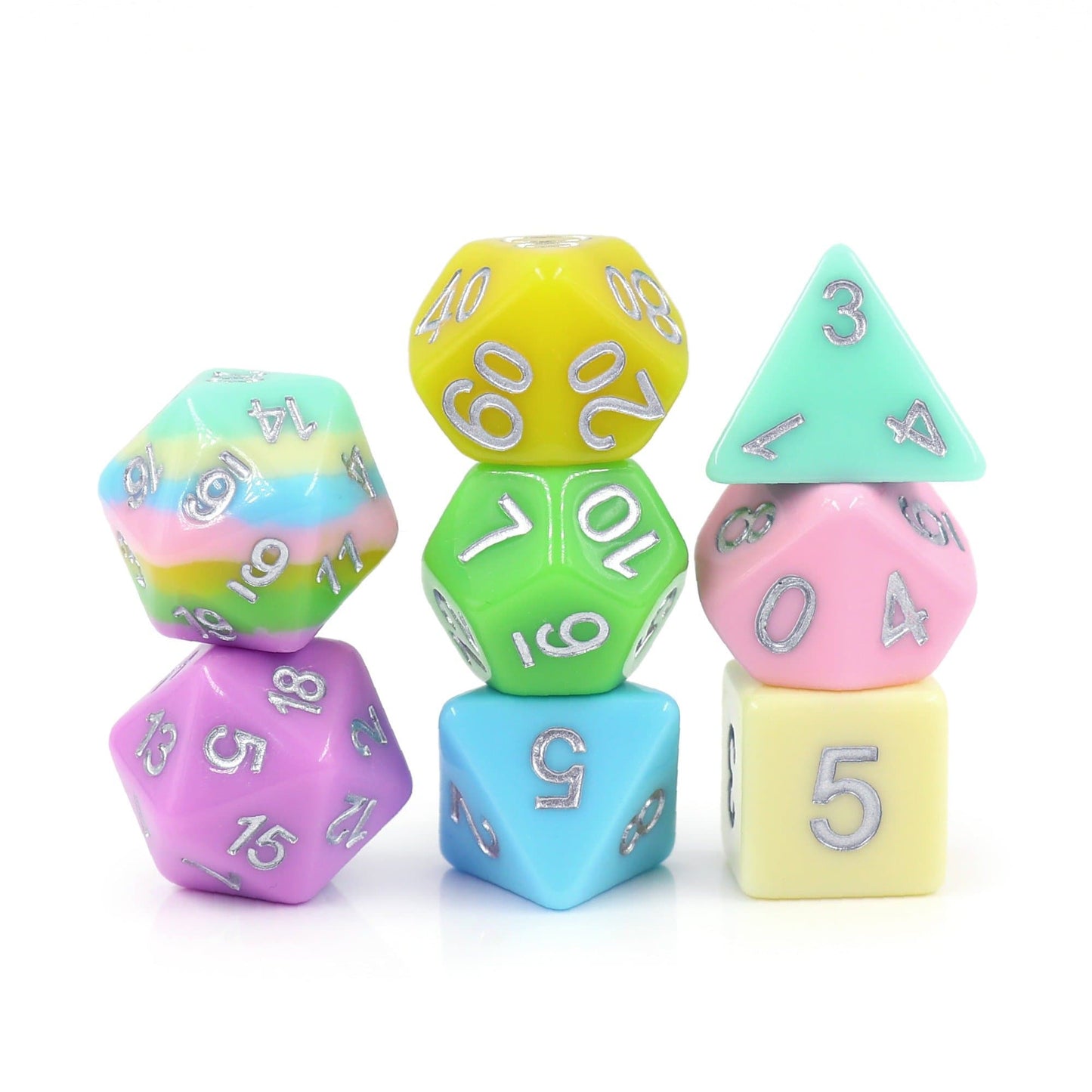 RPG Dice | Pastel "Harmony" | Set of 8!