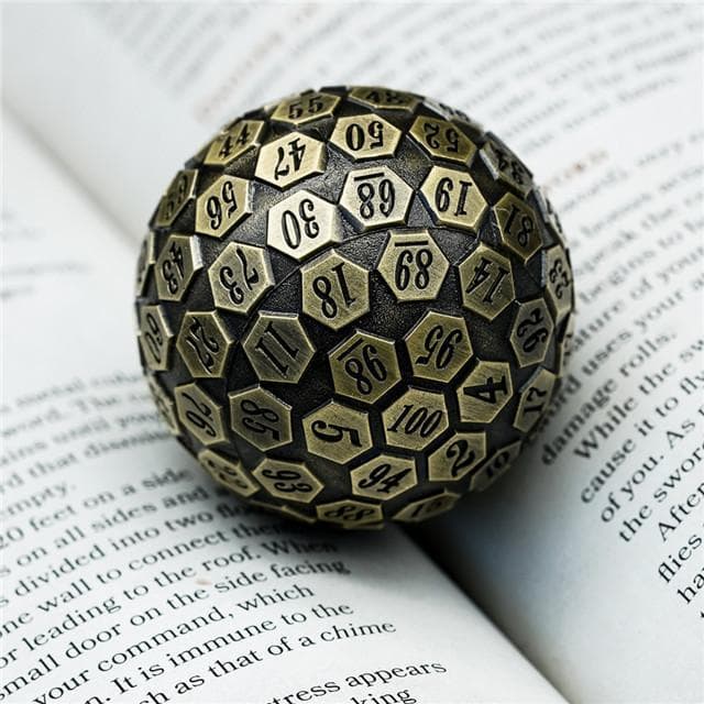 Metal Dice | d100 "Ancient" Bronze Plated