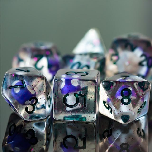 RPG Dice | "Magic Mushroom" Purple | Set of 7