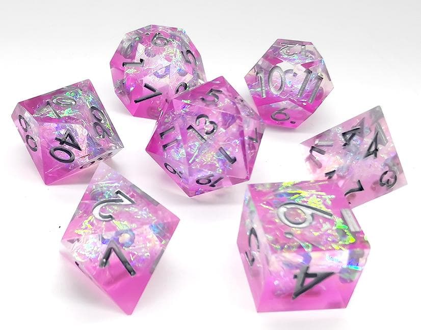 RPG Dice | "Esteemed Envoy" (Sharp Edged) | Set of 7