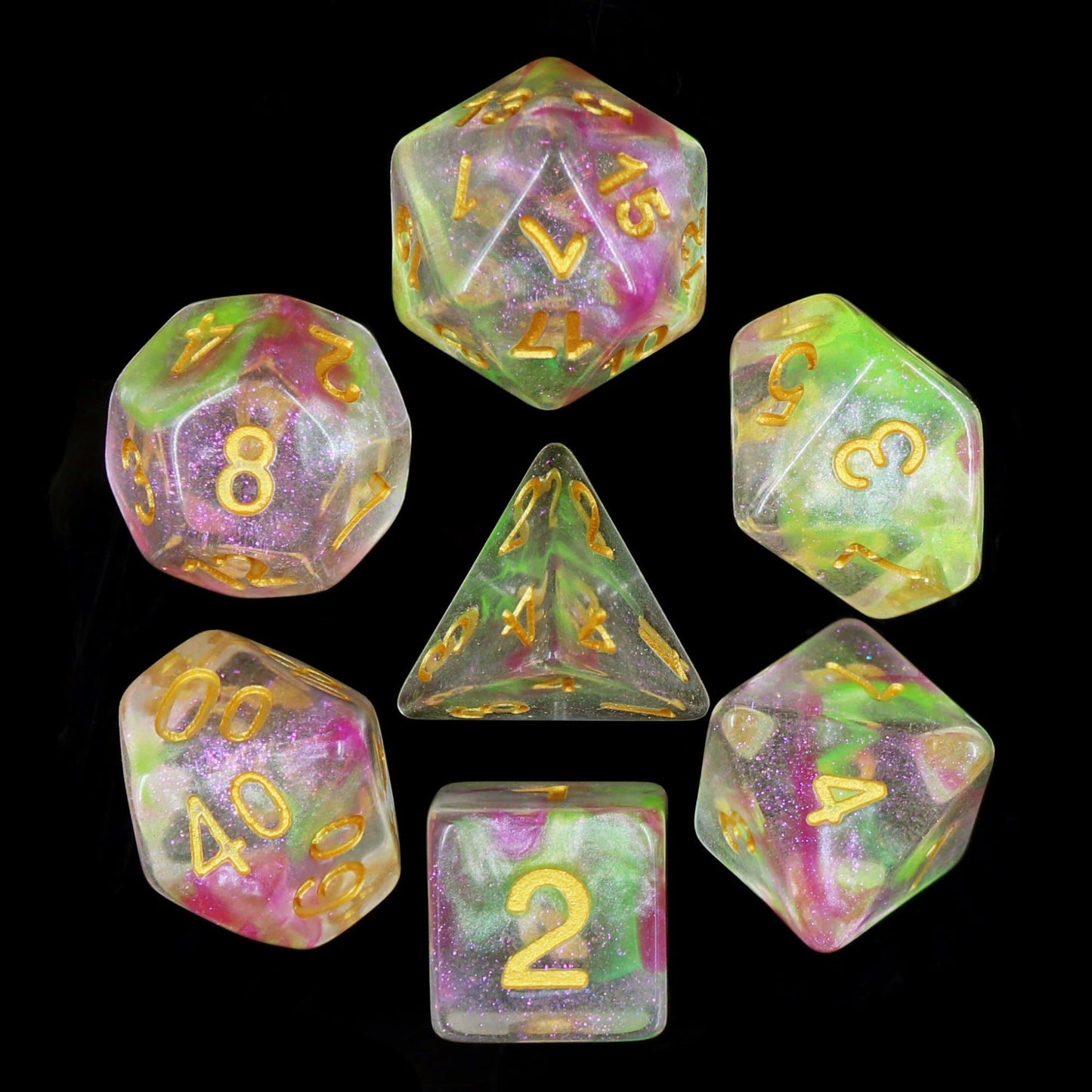 RPG Dice | "Dragon's Blood" | Set of 7