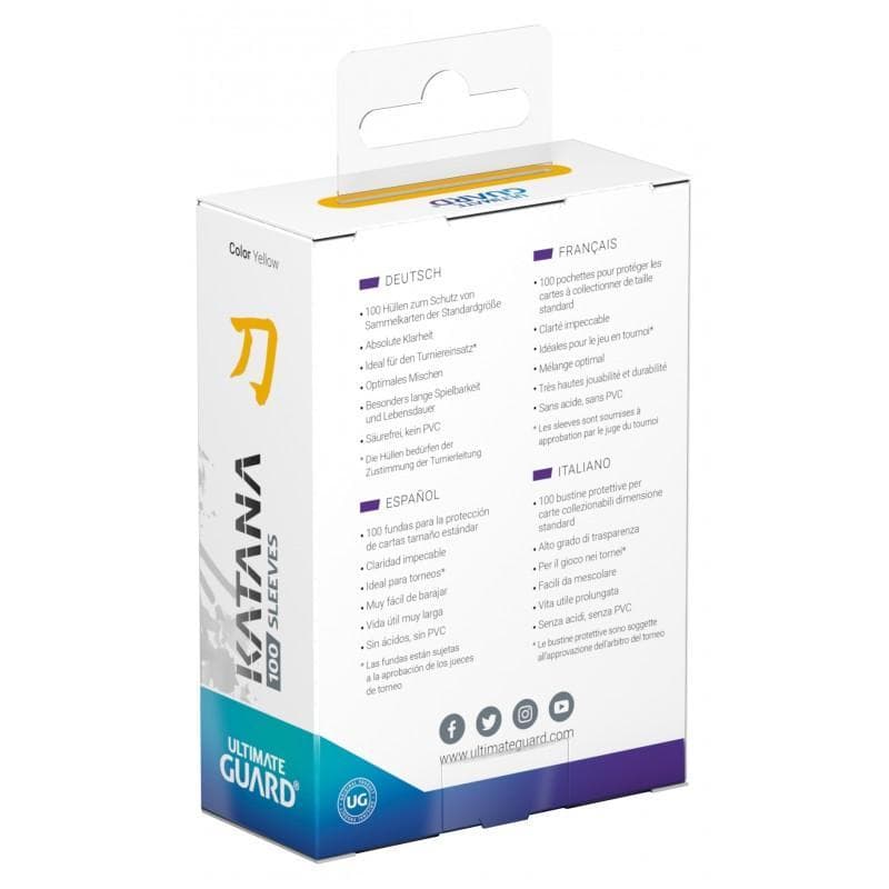 Ultimate Guard: Katana | Standard Size Sleeves | 100ct | Yellow (Matte)