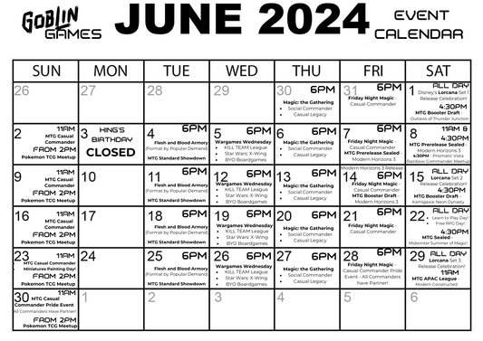 Event Calendar - June 2024