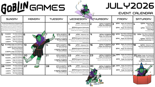 Event Calendar - July 2026