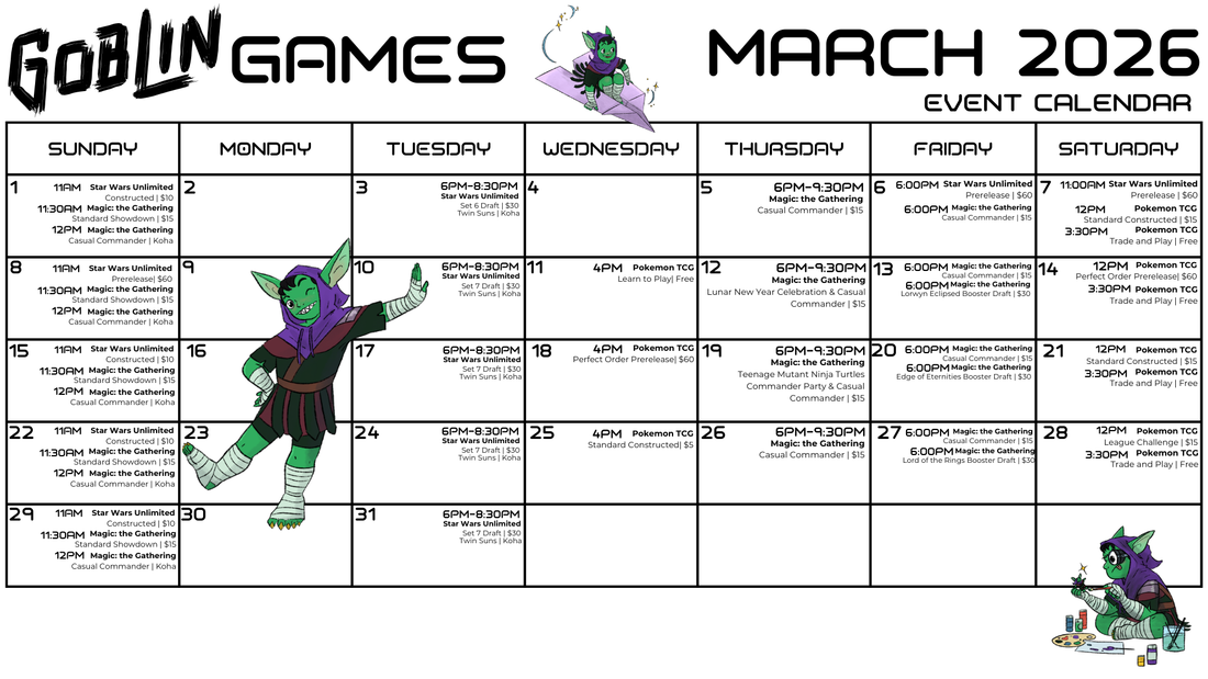 Event Calendar - March 2026