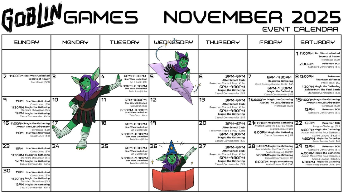 Event Calendar - November 2025