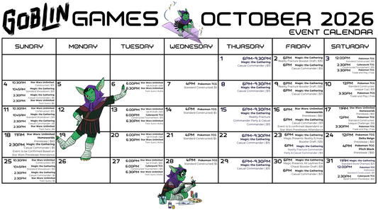 Event Calendar - October 2026