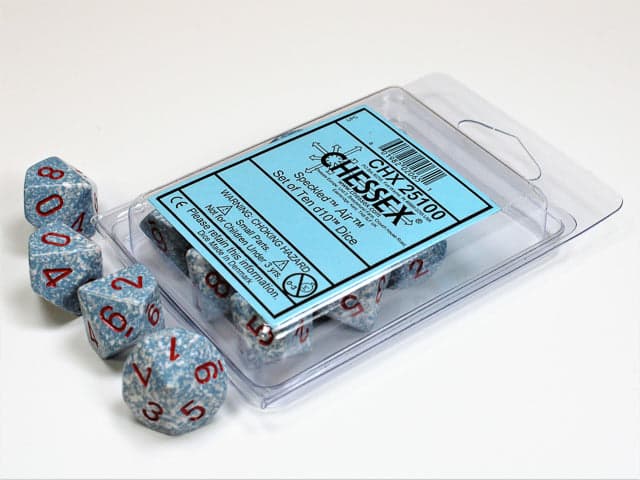 Chessex | d10 Set | Acrylic | Speckled Air (10) (CHX 25100)