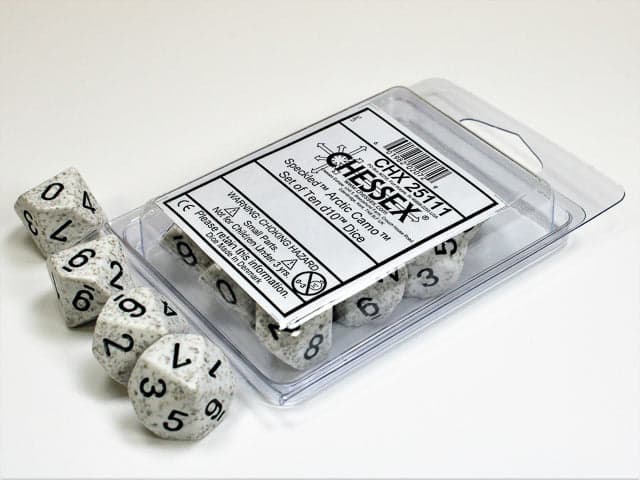 Chessex | d10 Set | Acrylic | Speckled Arctic Camo (10) (CHX 25111)