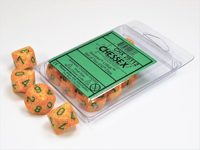 Chessex | d10 Set | Acrylic | Speckled Lotus (10) (CHX 25112)
