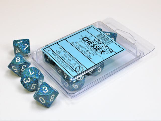 Chessex | d10 Set | Acrylic | Speckled Sea (10) (CHX 25116)