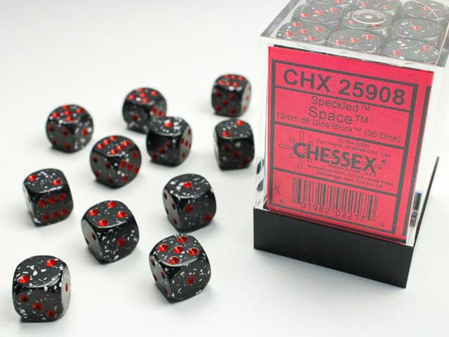 Chessex | 12mm D6 Dice Block | Speckled | Space (CHX25908)