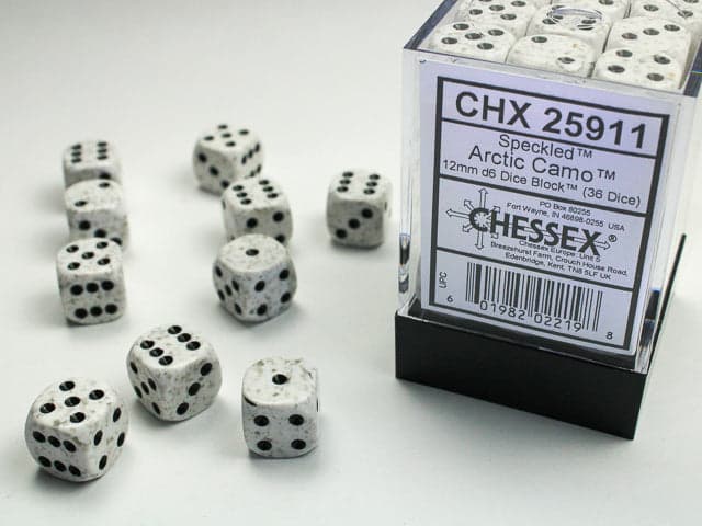 Chessex | 12mm D6 Dice Block | Speckled | Arctic Camo (CHX25911)