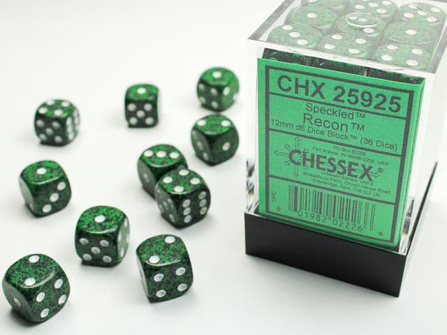Chessex | 12mm D6 Dice Block | Speckled | Recon (CHX25925)