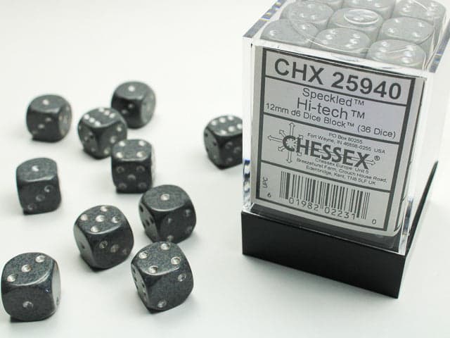 Chessex | 12mm D6 Dice Block | Speckled | Hi-Tech (CHX25940)