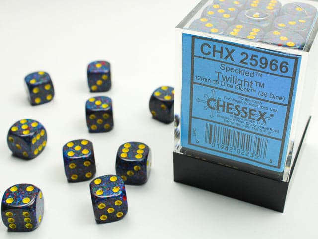 Chessex | 12mm D6 Dice Block | Speckled | Twilight (CHX25966)