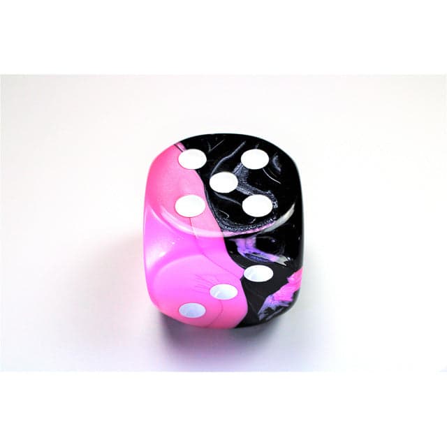 Chessex | 50mm d6 | Acrylic | Gemini Black-Pink/white (CHX DG5030)