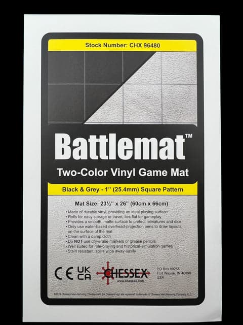 Chessex | Reversible 1" Battlemat  | Black-Grey Squares (60x66cm) (CHX 96480)