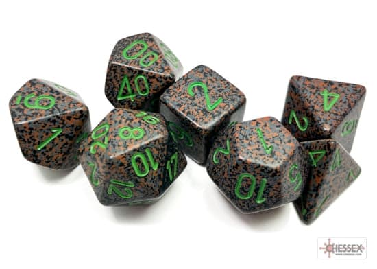 Chessex | Polyhedral Dice Set | Acrylic | Speckled Earth (CHX 25310)