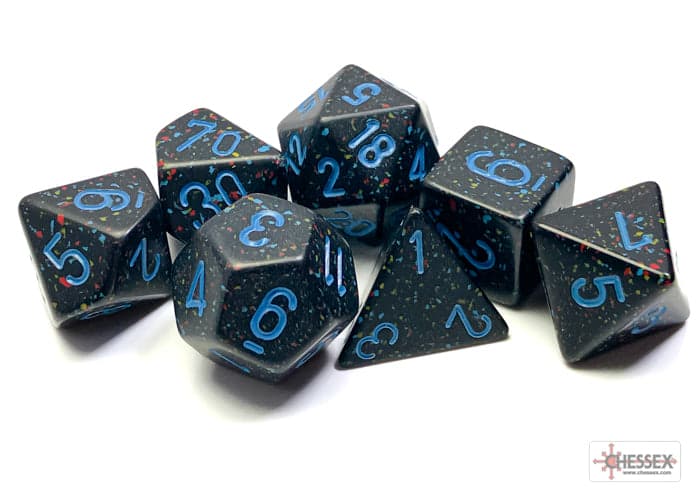 Chessex | Polyhedral Dice Set | Speckled | Blue Stars (CHX25338)