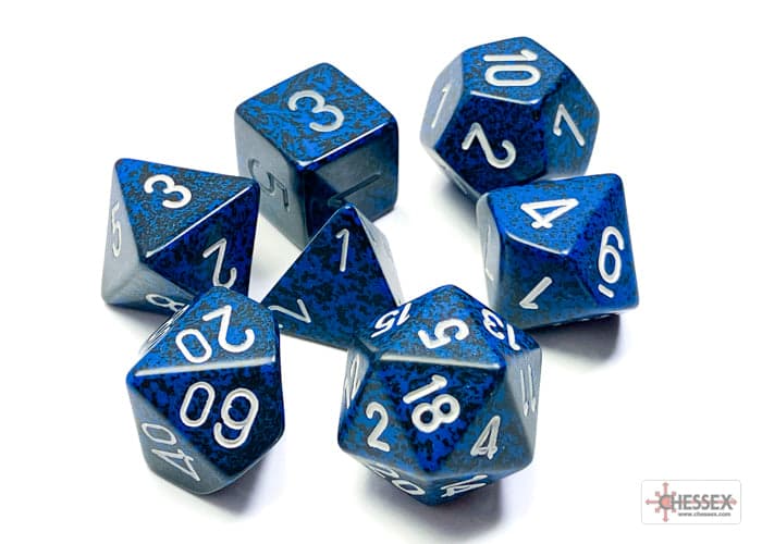 Chessex | Polyhedral Dice Set | Speckled | Stealth (CHX25346)