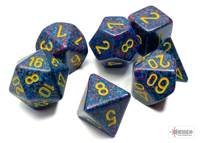 Chessex | Polyhedral Dice Set | Acrylic | Speckled Twilight (CHX 25366)