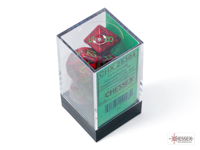 Chessex | Polyhedral Dice Set | Acrylic | Speckled Strawberry (CHX 25304)