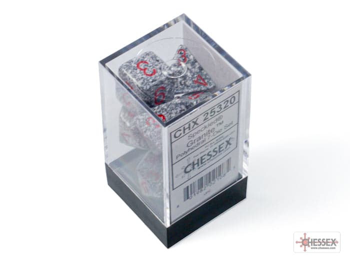 Chessex | Polyhedral Dice Set | Acrylic | Speckled Granite (CHX 25320)