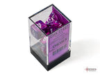 Chessex | Polyhedral Dice Set | Acrylic | Festive Violet/white (CHX 27457)