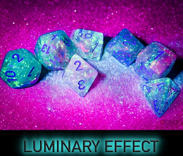 Chessex | Polyhedral Dice Set | Acrylic | Nebula Wisteria/white (CHX 27545)