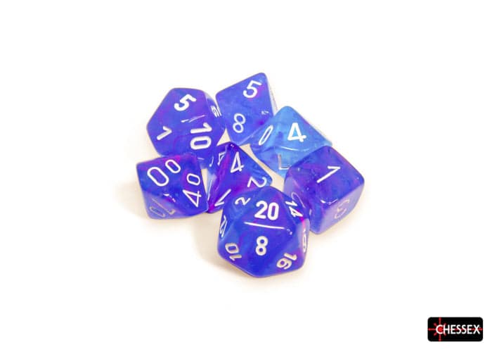 Chessex | Polyhedral Dice Set | Nebula | Aura/White (CHX27567)