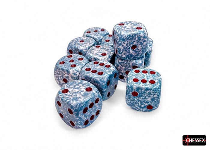 Chessex | d6 Dice Block | Acrylic | Speckled Air 16mm d6 (12 dice) (CHX 25700)