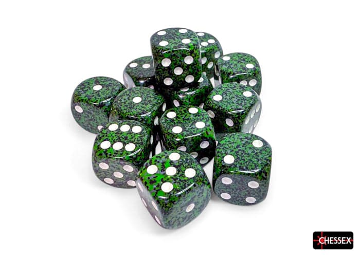 Chessex | d6 Dice Block | Acrylic | Speckled Recon 16mm d6 (12 dice) (CHX 25725)