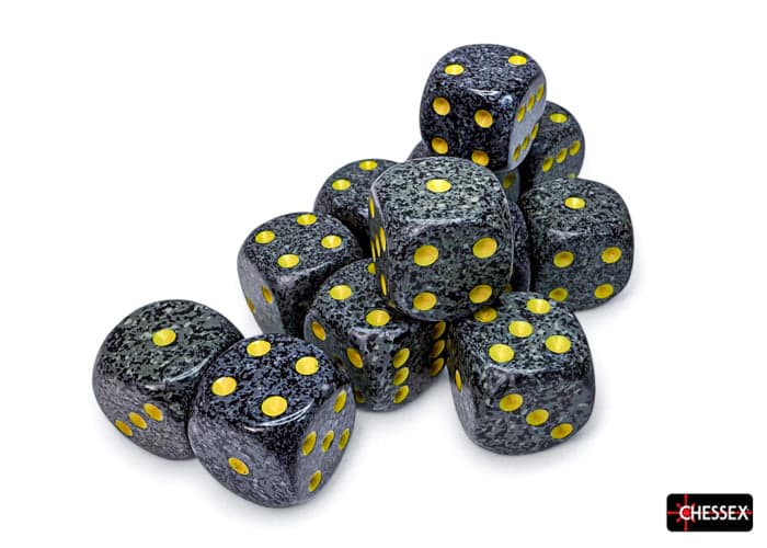 Chessex | d6 Dice Block | Acrylic | Speckled Urban Camo 16mm d6 (12 dice) (CHX 25728)