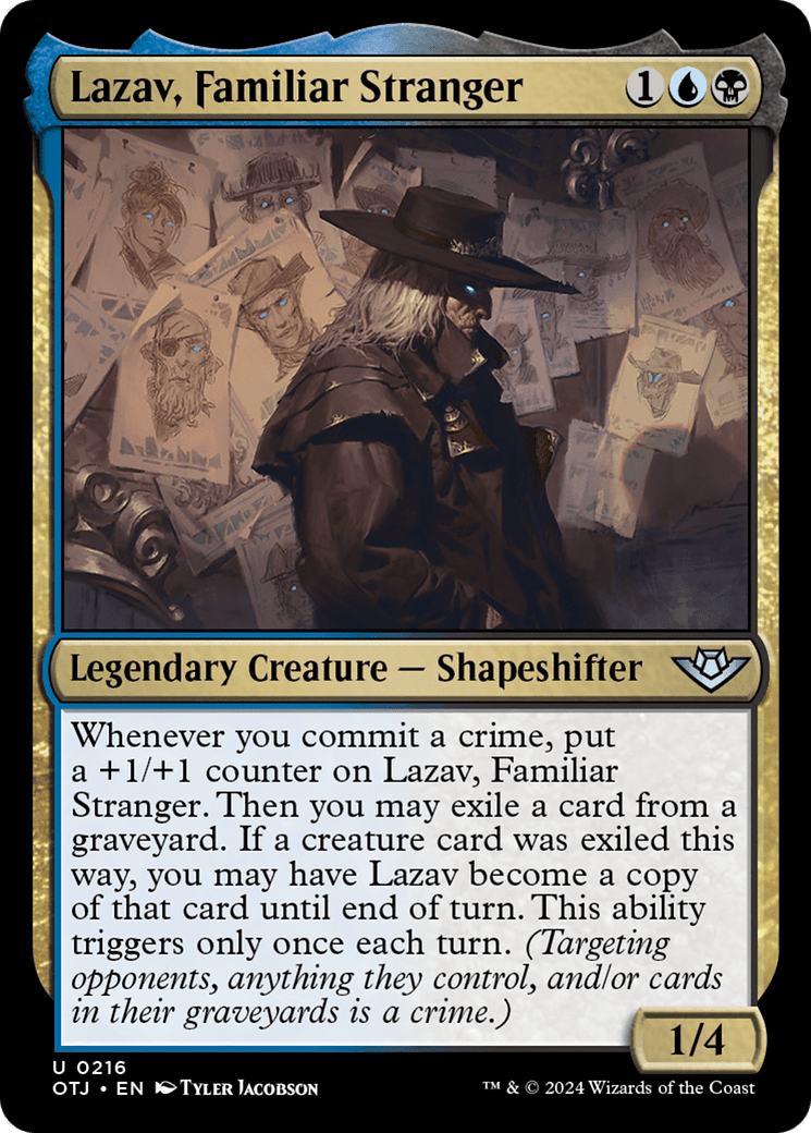Lazav, Familiar Stranger [Outlaws of Thunder Junction] Foil