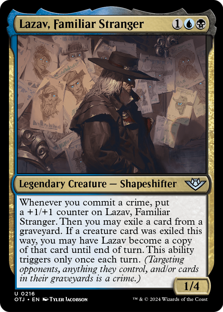 Lazav, Familiar Stranger [Outlaws of Thunder Junction] Foil